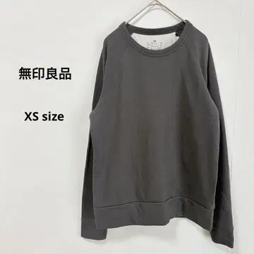 무인양품 MUJI 맨투맨 XS 긴팔 차콜 그레이 크루넥