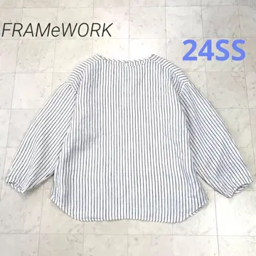 FRAMeWORK 새상품급 프렌치 린넨 크루넥 풀오버