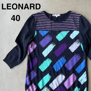 [LEONARD] 레오나르 40 7부 소매 니트 상의 일본제