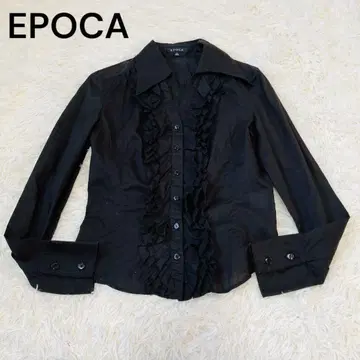 EPOCA 에포카 프릴 셔츠 블랙