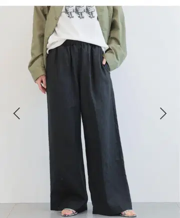 밴야드 스톰 린넨 이지 와이드 팬츠 0 블랙
