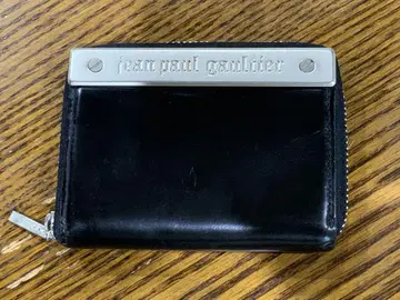 JEAN PAUL GAULTIER 메탈 플레이트 고르티에 동전 지갑 블랙