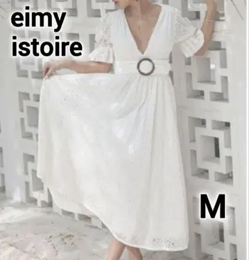 eimy istoire 코튼 레이스 롱 벨트 퍼프 슬리브 M