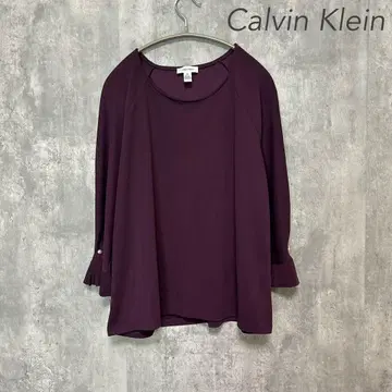 Calvin Klein 캘빈클라인 소매 펄 블라우스 상의
