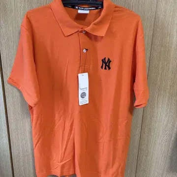 L 새상품 MLB NY 뉴욕 양키스 피케 셔츠 오렌지