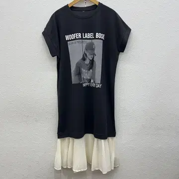 프린트 티셔츠 원피스 반팔