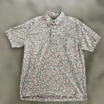 QUIKSILVER 꽃무늬 남성용 셔츠 일본제 면 100%