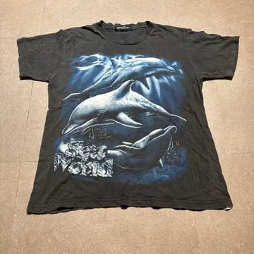 Sea world 반팔 t셔츠 블랙 애니멀 Sea 동물 Sea