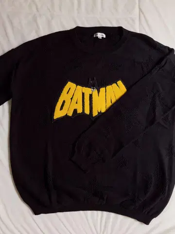 나르시스 BATMAN 로고 긴팔 니트 스웨터