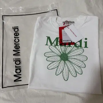 Mardi Mercredi 화이트 T셔츠 그린 F/49