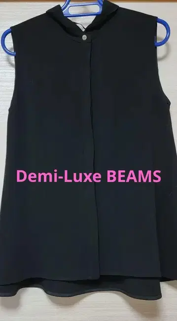 Demi-Luxe BEAMS 블랙 슬리브리스 블라우스 36 사이즈