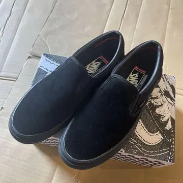 Vans SKATE SLIP-ON 블랙 스웨이드 슬립온