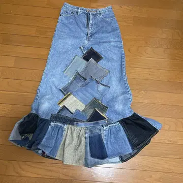리바이스 리메이크 롱 스커트