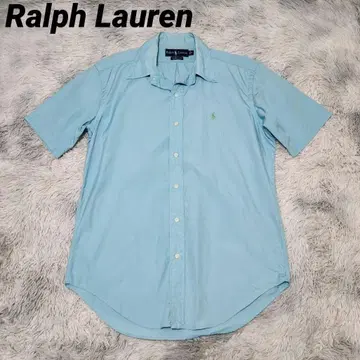Ralph Lauren 랄프 로렌 반팔 셔츠 자수 로고 스카이블루