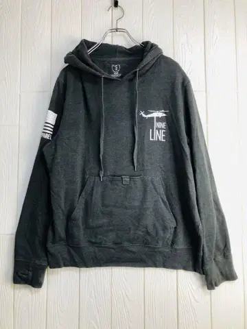 NINE LINE 다크 그레이 후드티 L 사이즈