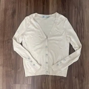 ZARA 베이지 V넥 가디건 S