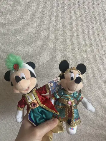 미키 미니 알라딘풍 봉제 인형 세트