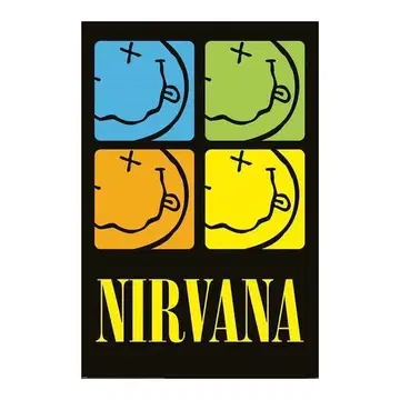 NIRVANA 포스터 카툰 디자인