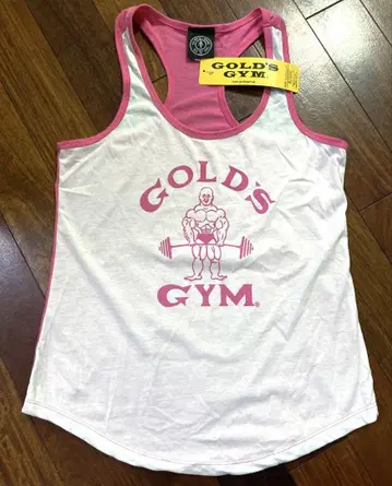 [택 포함 새상품] GOLD'S GYM 별주 탱크탑 핑크 Y백