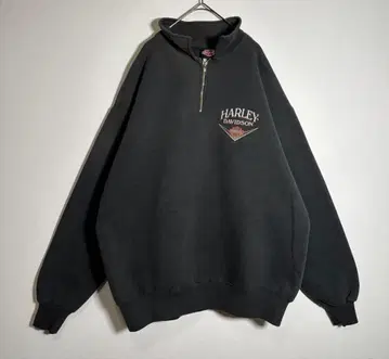 Harley Davidson USA 하프 지퍼 백 프린트 맨투맨