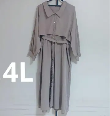 [ 4L ] 트렌치 원피스 베이지