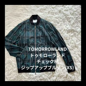 TOMORROWLAND (투모로우랜드) 체크 무늬 집업 블루종