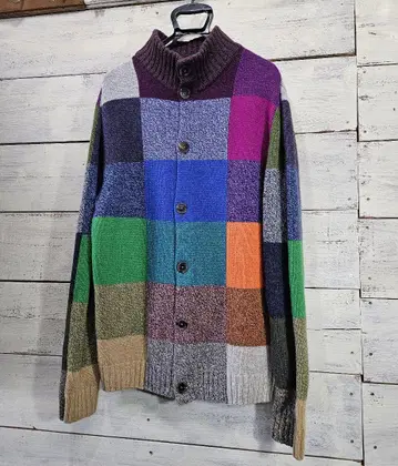 새상품급 ETRO 에트로 니트 자켓 가디건 남성용 XL 컬러풀