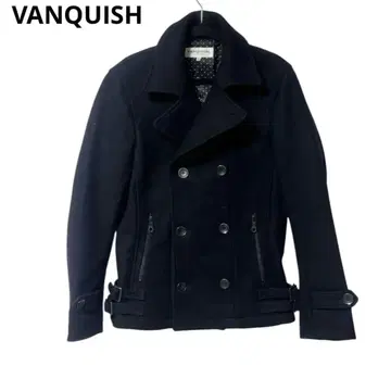 VANQUISH 남성용 블랙 P코트