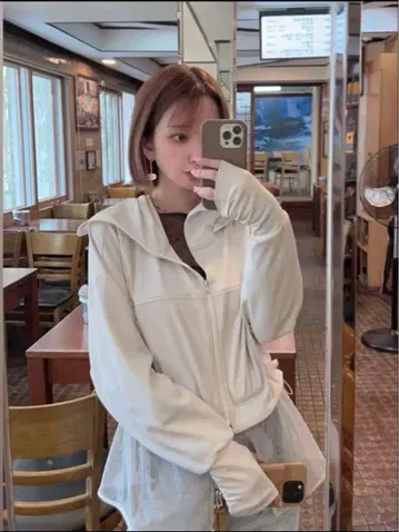 시이 차광 후드티 그레이지 메쉬 없음