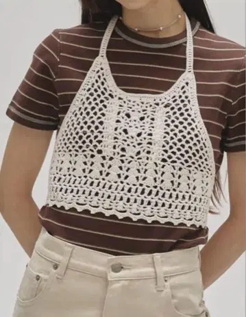 TODAYFUL 새상품 Crochet Knit 뷔스티에 에크루