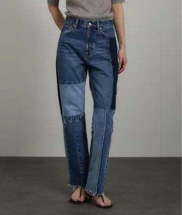 COTTON USA 리메이크 스타일 세미 플레어 데님