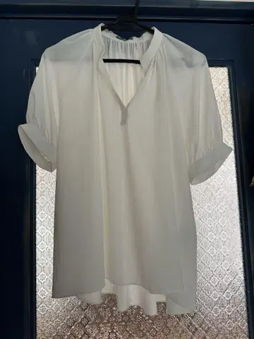 theory luxe 시어 벌룬 슬리브 셔츠