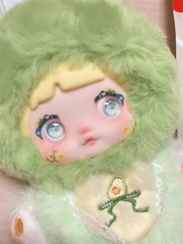 nommi 과일 과실 그린 컬러 토끼 후드 인형 (부속품 포함)