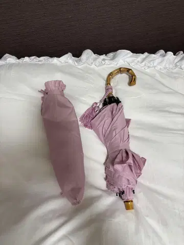 코튼 피케 접이식 우산