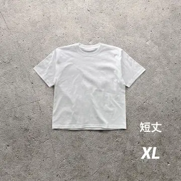 숏 기장 티셔츠 US 스트릿 archive 컴팩트 화이트 티 XL