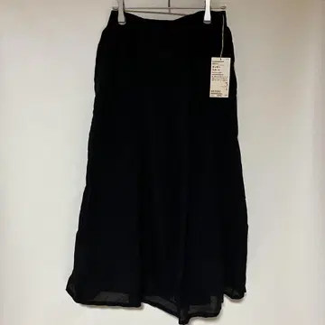 [미사용 새상품] 개더 스커트 L 사이즈 블랙 MUJI MIJI