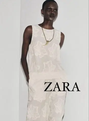 새상품 ZARA 자수 상의