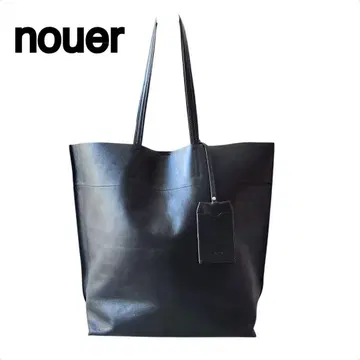 [ 양품 ] nouer 토트백 천연 가죽 블랙 가죽 A4 경량