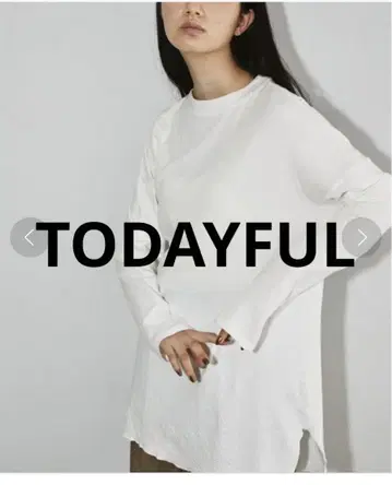 TODAYFUL 택 포함 정가 12000엔 더블 페이스 슬릿 롱 T셔츠