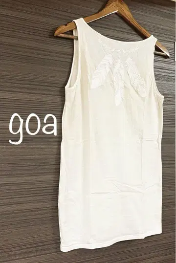 goa 백 페더 자수 롱 탱크
