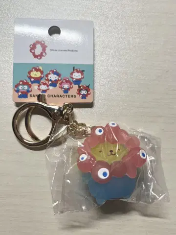 산리오 먁먁 입체 키링 클리어 폼폼푸딩