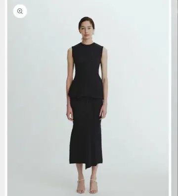 셋업 네이비 로브블랑 Panel rib knit