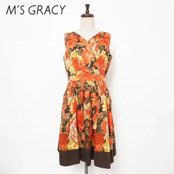 M'S GRACY 꽃무늬 카슈쿨 디자인 원피스 사이즈 40*ED1098