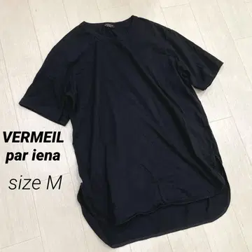 VERMEIL par iena 라운드 헴 티셔츠 M 블랙