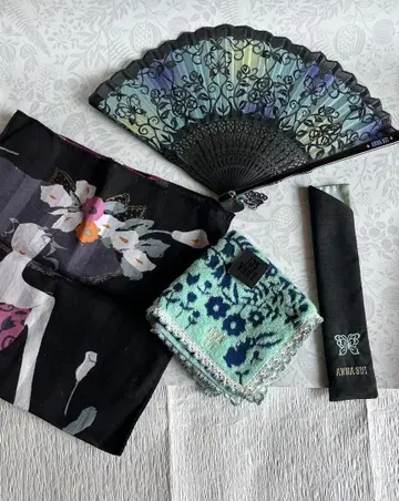부채 타월 손수건 대형 손수건 ANNA SUI ROSEMISA
