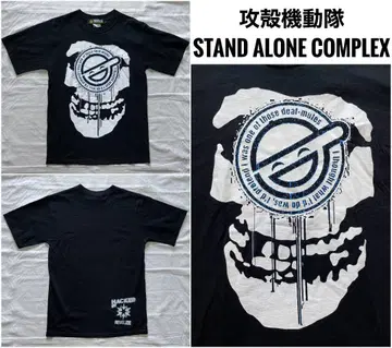 공각기동대 STAND ALONE COMPLEX 웃는 남자 티셔츠 블랙