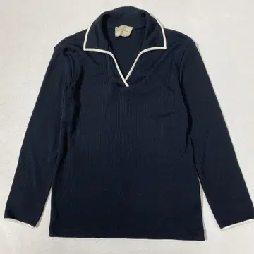 UNITED ARROWS 리브 바이컬러 파이핑 스키퍼 티셔츠