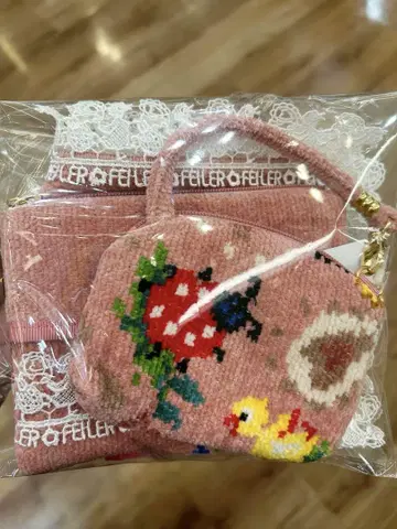 치카자와 레이스 페이러 콜라보 손수건 하이디 핑크