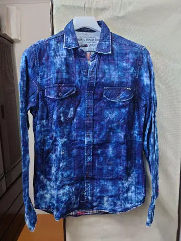REPLAY SHIRT 타이다이 패턴 플란넬 셔츠 M