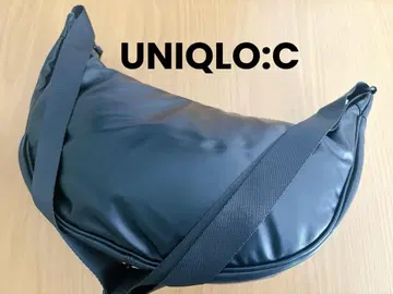 UNIQLO C 완판템 레더 터치 라운드 숄더백 블랙